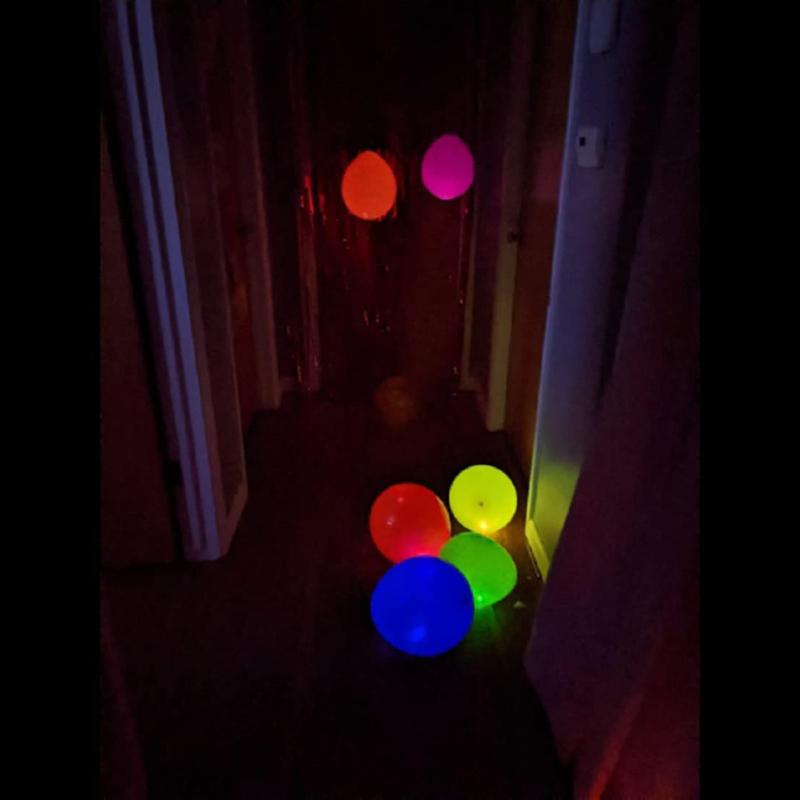 5pcs Latex Light Up Balloons With Led Lights Flashing Balloons For Birthday Wedding Celebration