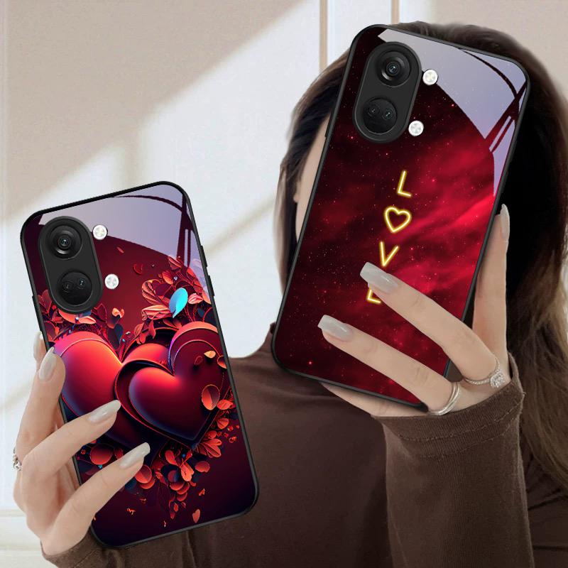 Brilliant Flame Rose For OnePlus Nord CE 2T 2 3 Lite N20 N30 6T 7 7T 8 8T 9 10 Pro 11R 12R 13R Ace 2V 5 Pro Glass Phone Case