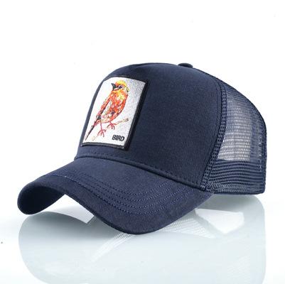Trucker Fashionable Trendy Caps With Embroidery Animals Patch Four Seasons Adjustable Snapback Baseball Cap For Men Women Adjustable Visor Hat