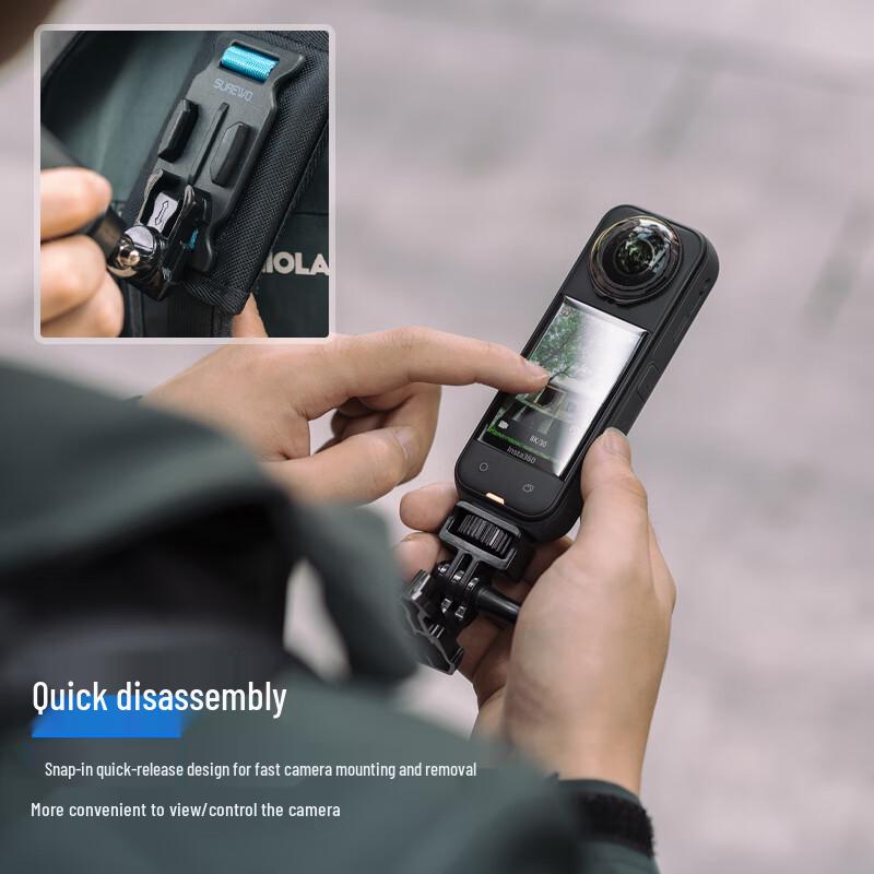 SUREWO Insta360 Action Camera Backpack Clip Mount