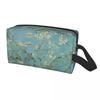 Travel Vincent Gogh Almond Blossoms Violet Toiletry Bag Flowers Makeup Cosmetic Organizer Storage Dopp Kit Case