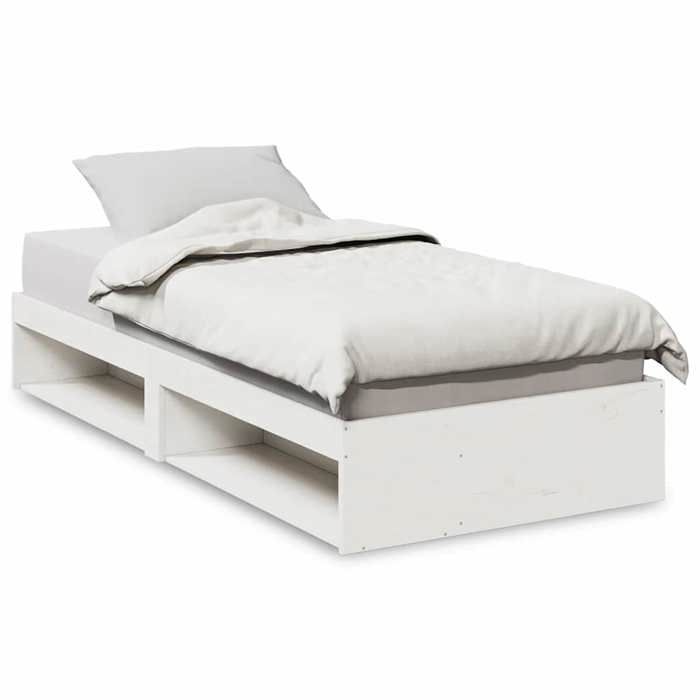 VidaXL Lit de jour sans matelas blanc 100x200 cm bois de pin massif, canapé-lit, canapé-lit de repos, lit de soirée pyjama, 859239