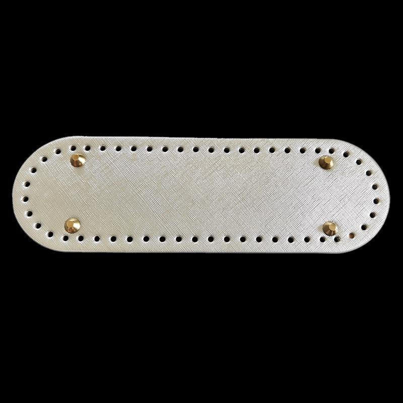 

Сумка крючком 8x26 : Овальная сумка ручной работы из шерсти с кожаным дном.