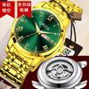 Tourbillon Mechanical Fully Automatic Fake Mechanical Men'S Luminous Waterproof Calendar Penetrating Watch