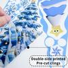1/2/4/6/8/9 Sheets Blue Christmas Window Clings With Snowman Santa Reindeer Patterns Perfect For Winter Holiday Party Decoration