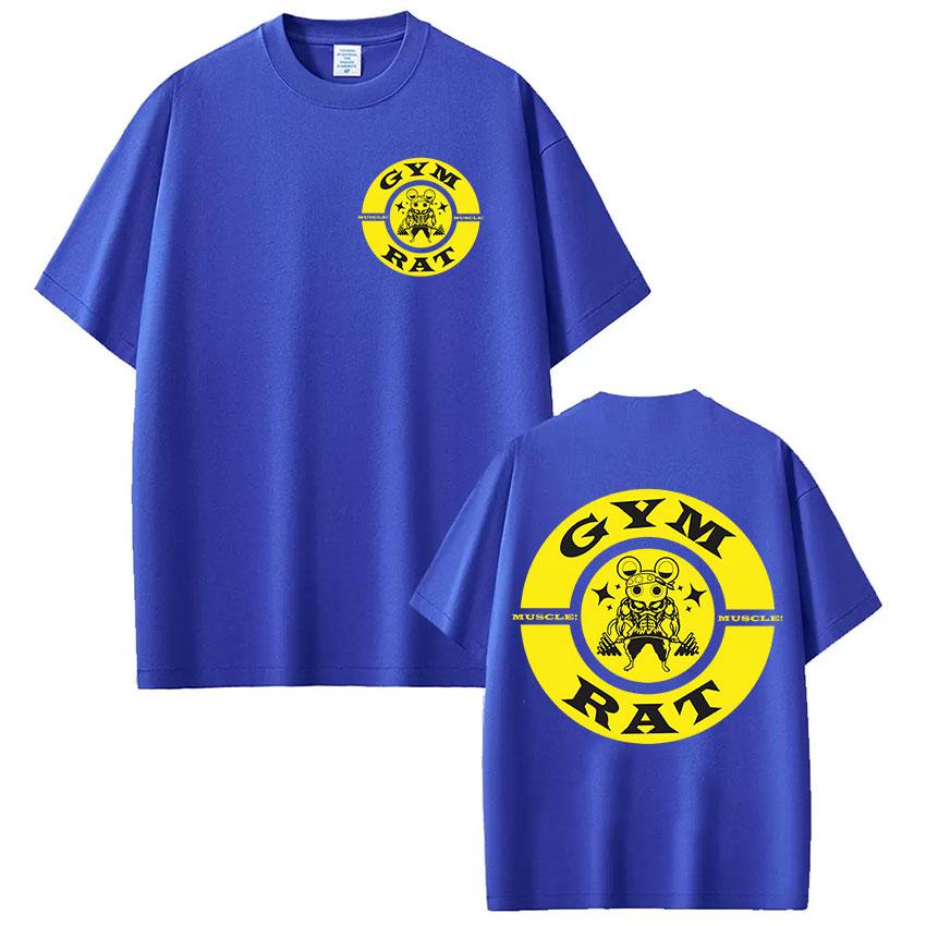 Anime Demon Slayer Uzui Tengen T Shirts Funny Ninja Muscular Mouse Cute Style T-shirt Fashion Oversized Cotton Short Sleeve Tees