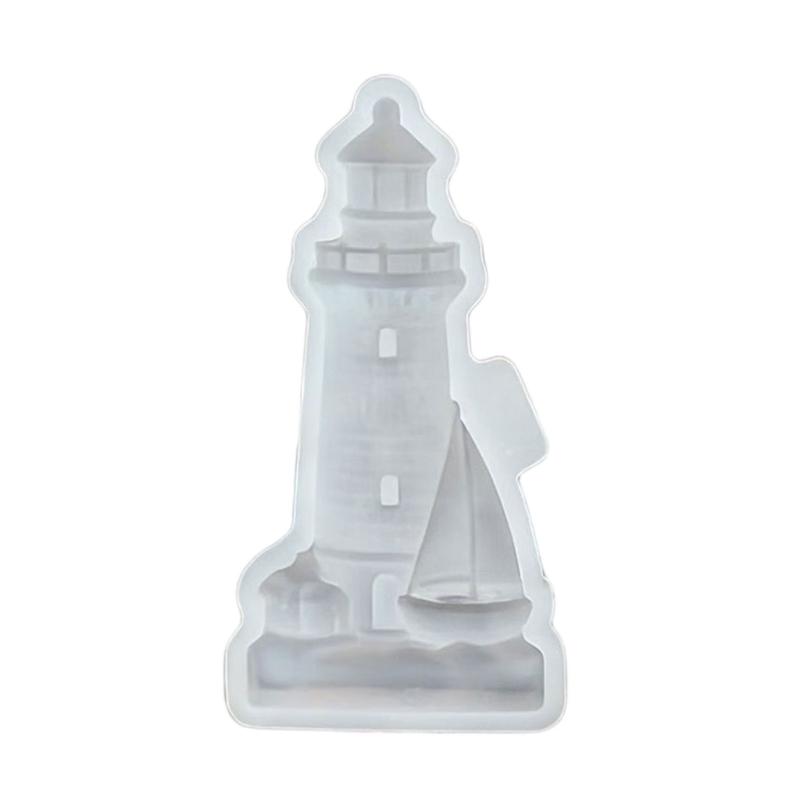 

3D Lighthouse Silicone Molds For Making Candle Gypsum Sculpture Concrete Craft Holiday Present Epoxy Resin Project