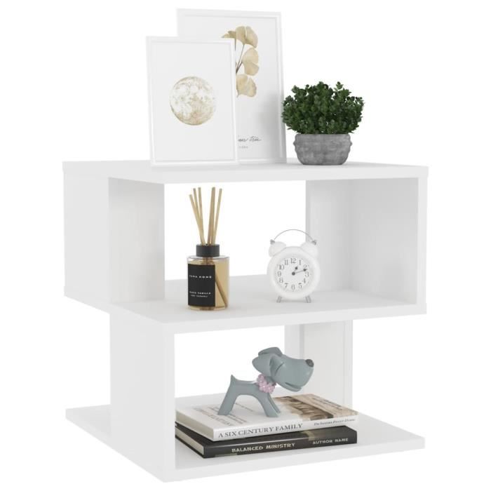 VidaXL Table d'appoint Blanc 40x40x40 cm Aggloméré