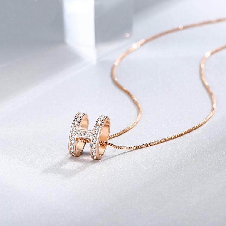 H Necklace Female Design Style Personality Temperament Qixi Festival For Friends