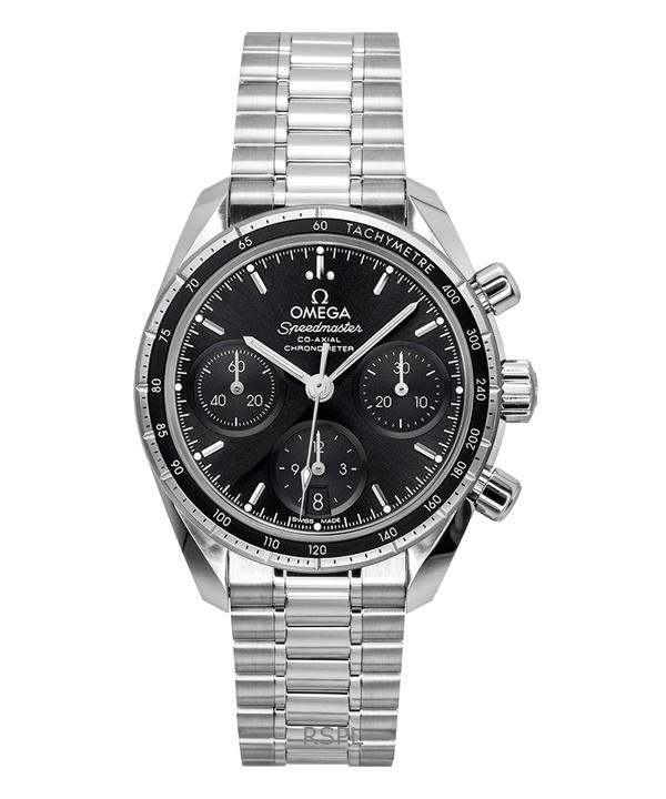 Omega Speedmaster Chronographe Acier Inoxydable Cadran Noir Automatique 324.30.38.50.01.001 100M Montre Homme