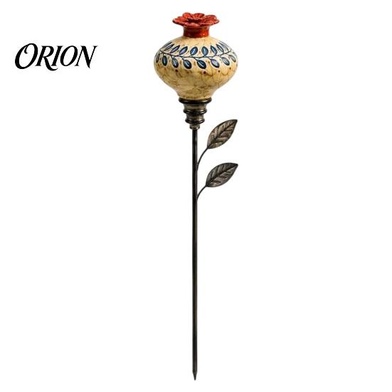 Rustic Floral Nectar Feeder Hummingbird Garden Stake, Vintage Resin Flower Decorative Feeder, Wild Style Bird for Yard Backyard Hummingbirds