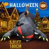 1.8M Party Holiday Diy Decoration Halloween Inflatable Black Cat Shakes Head Toy With Led Lights Lawn Yard Decor Home Ornament