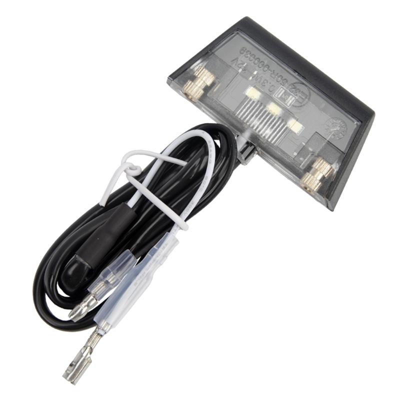 Lâmpada de Placa de Licença Multifuncional para Motocicleta com Suporte Suporte para Lanterna Traseira Lâmpada de Placa de Licença de Alumínio com Moldura para Motos