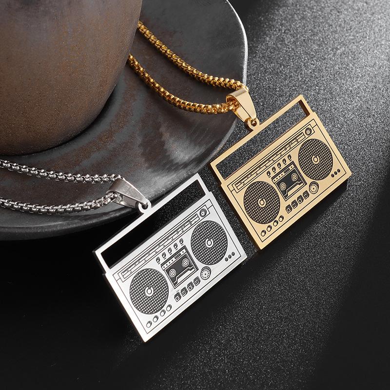 Accessories Radio Punk Retro Trendy Men's Recorder Necklace Pendant Necklace