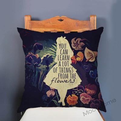 18" Alice In Wonderland Mad Hatter Cheshire Cat Children Fairy Tale Home Decoration Throw Pillow Case Cotton Linen Cushion Cover
