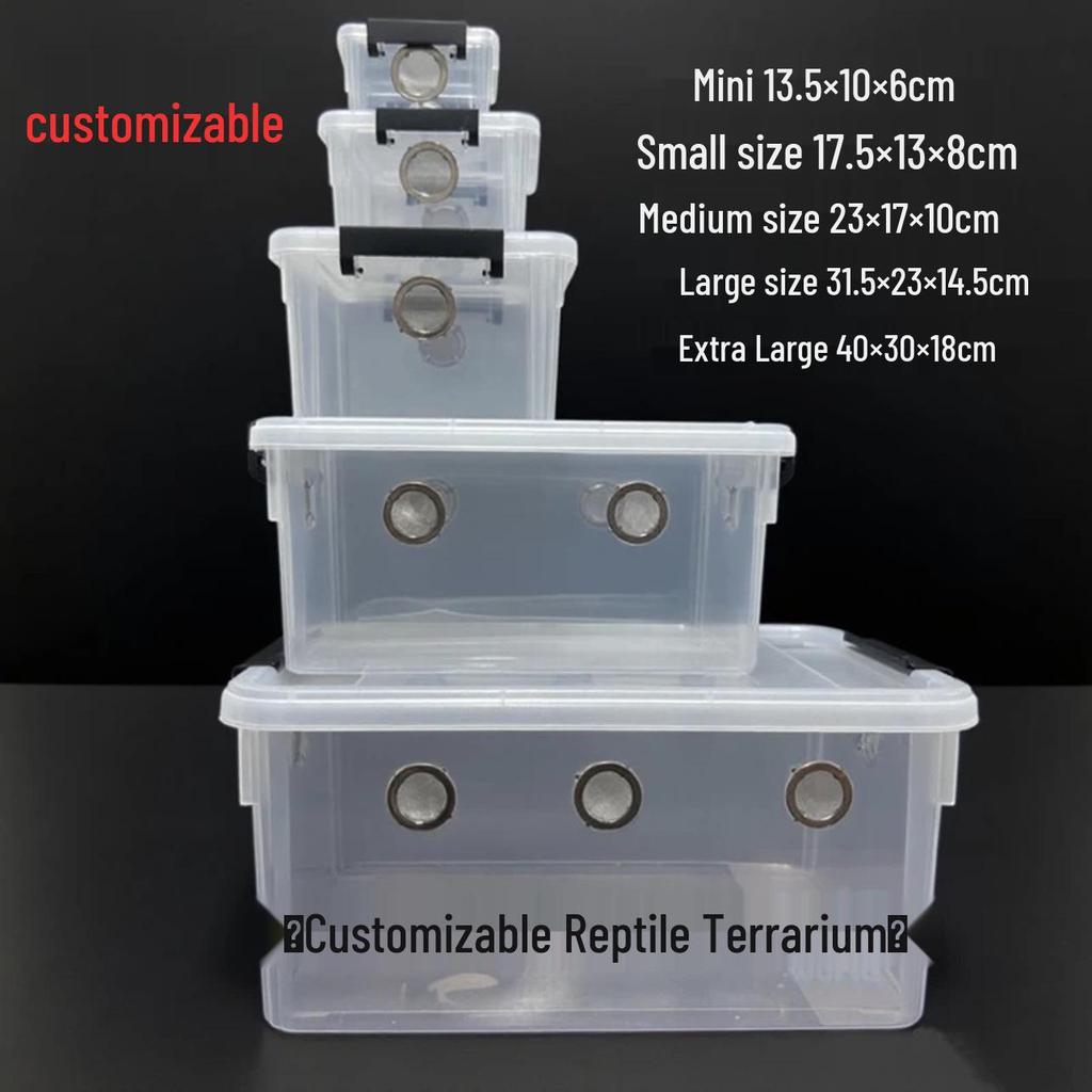 Reptile & Amphibian Breeding Box: Breathable Terrarium for Geckos, Frogs, Scorpions & Exotic Pets