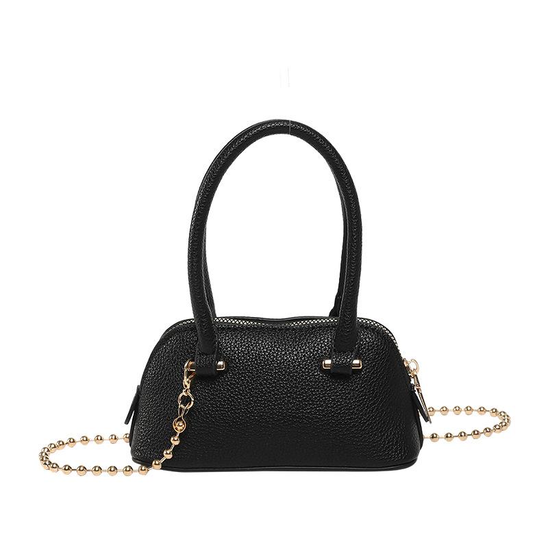 Korean Version of High-end Casual Simple Solid Color Hand-held Shell Bag Niche Trend Versatile Commuter Chain Messenger Bag Women