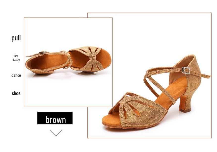 Women's Latin Dance Shoes - Soft Sole, Medium Heel, High Heel Options for Spring/Summer