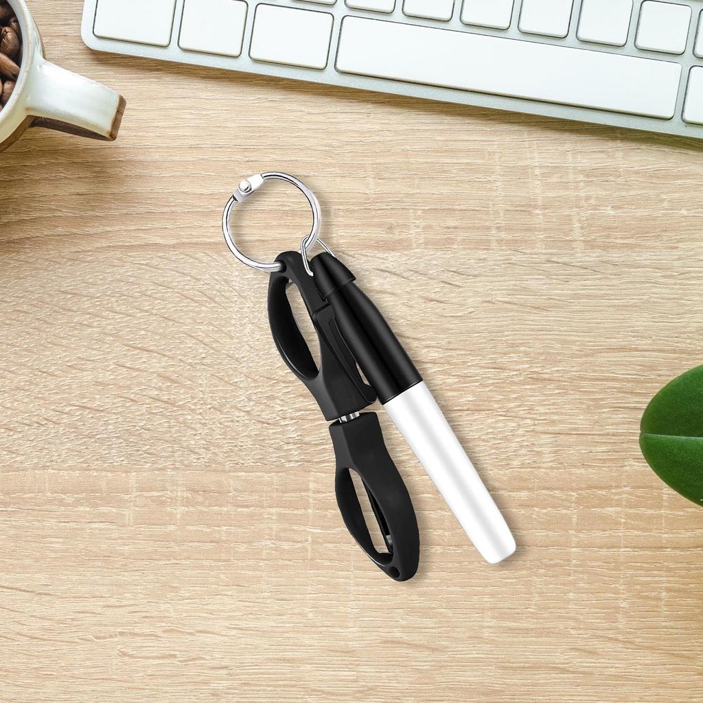 15 Pack Nurse Pen Set Multifuction Foldable Scissors Medical Mini Permanent Markers Compact Keychain Folding Safety Scissors