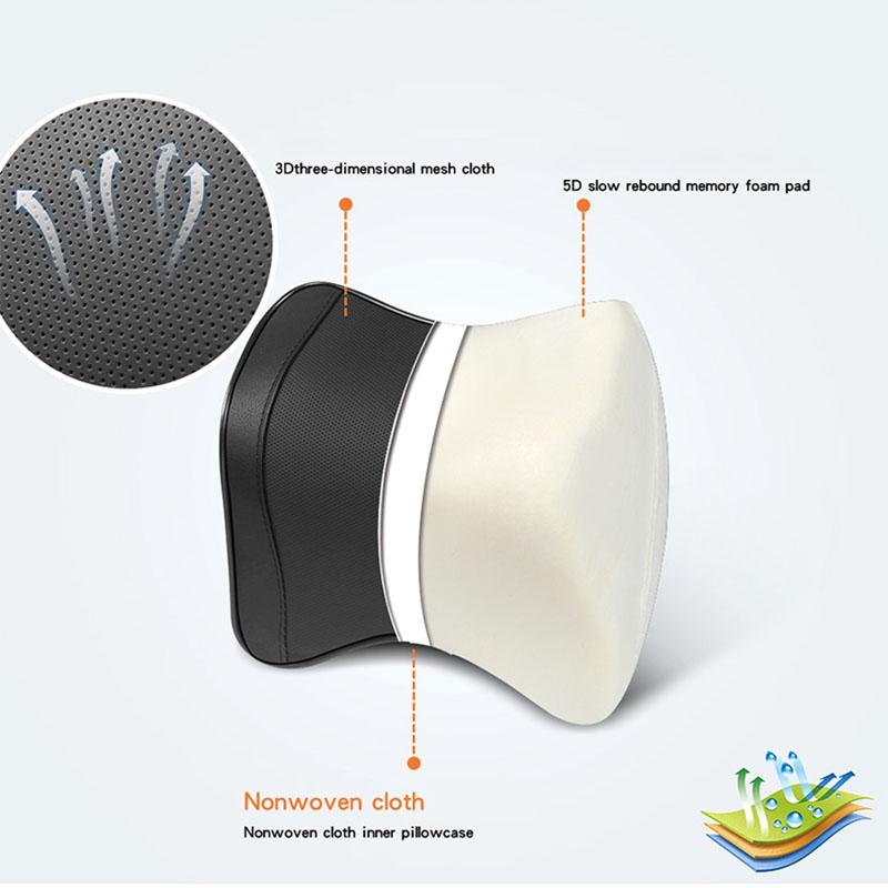Noble Auto Rest Kopf Unterstützung Kissen Hals Kopfstütze Kissen Auto Atmungsaktive Memory Foam Langsam Rebound Guard Auto Lenden Kissen