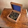 Brass Compass In Wooden Gift Box Nautical Sailing Accessory Perfect Gift
