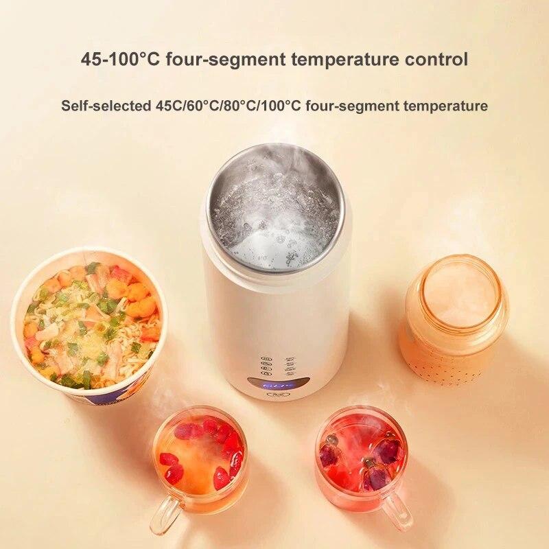 400ML Electric Water Cup Intelligent Boiling Cup Electric Cup Multifunctional Health Cup Portable Boiling Electric Kettle