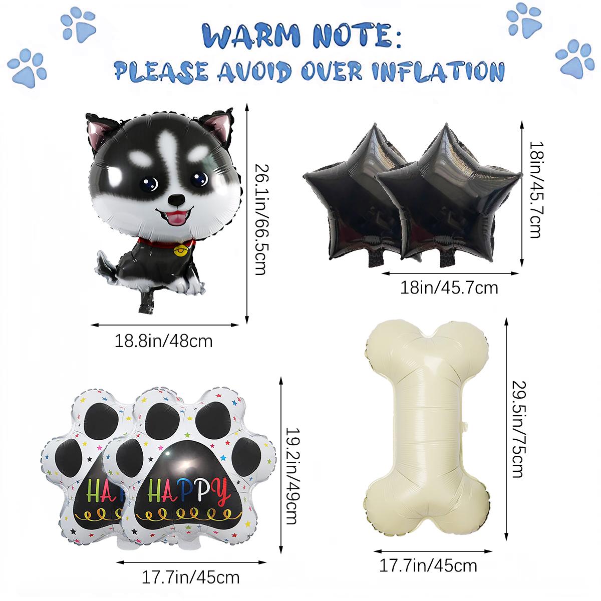 

Набор из 6 фольгированных воздушных шаров с изображением милой собаки на день рождения, содержит украшения в форме животных для вечеринки по случаю дня рождения собаки, украшения Let s Pawty Other