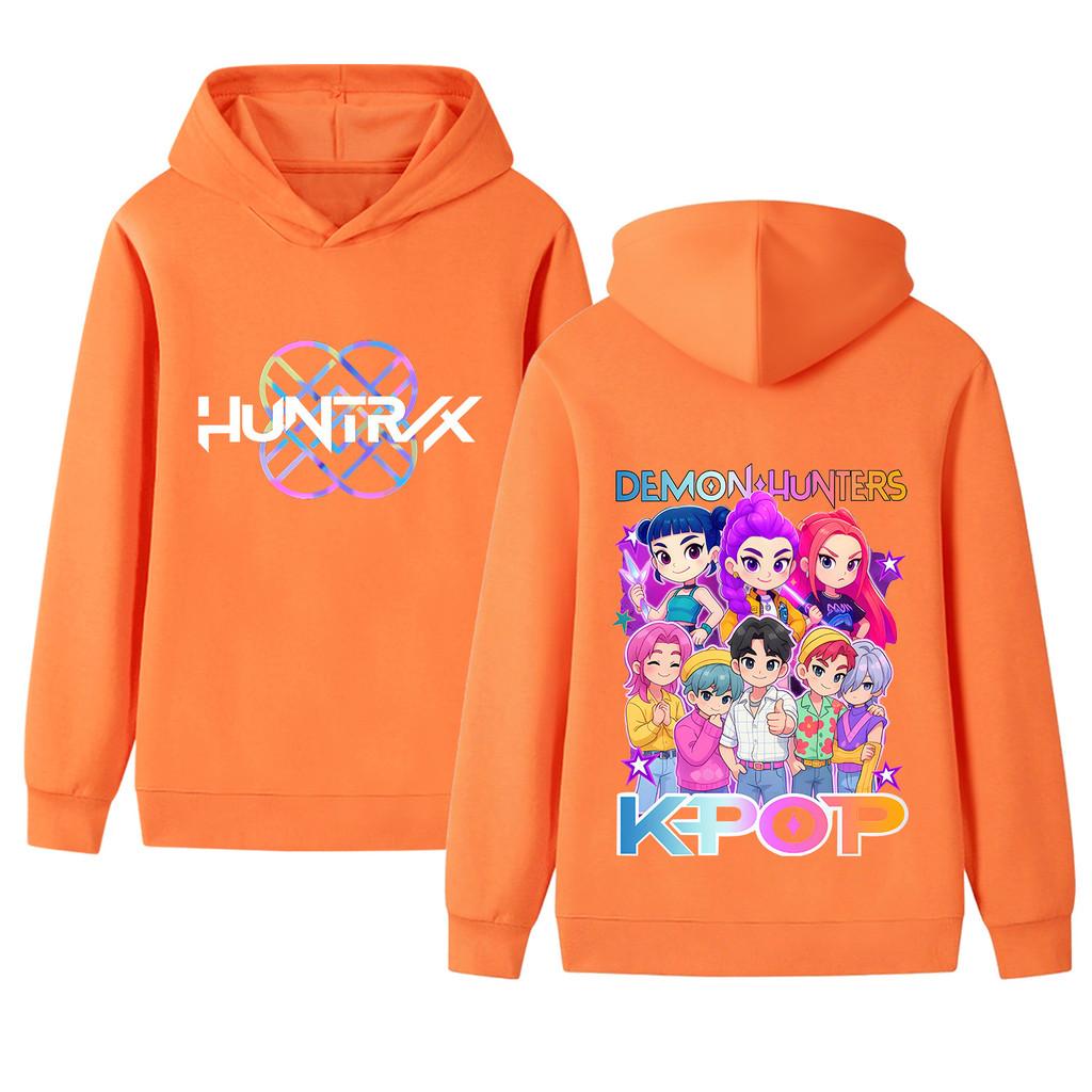B1201-2 Kids Boys Girls Kpop Rumi Zoey Mira Sajaboys Double-sided Print Long Sleeves Hoodie