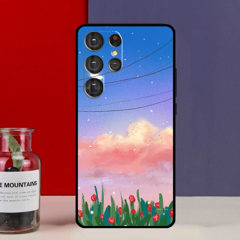 Korean Sunset Scenery Funda Case For Samsung Galaxy S25 Ultra S9 S10 S20 S21 S22 Plus S23 FE S24 Ultra Phone Cover