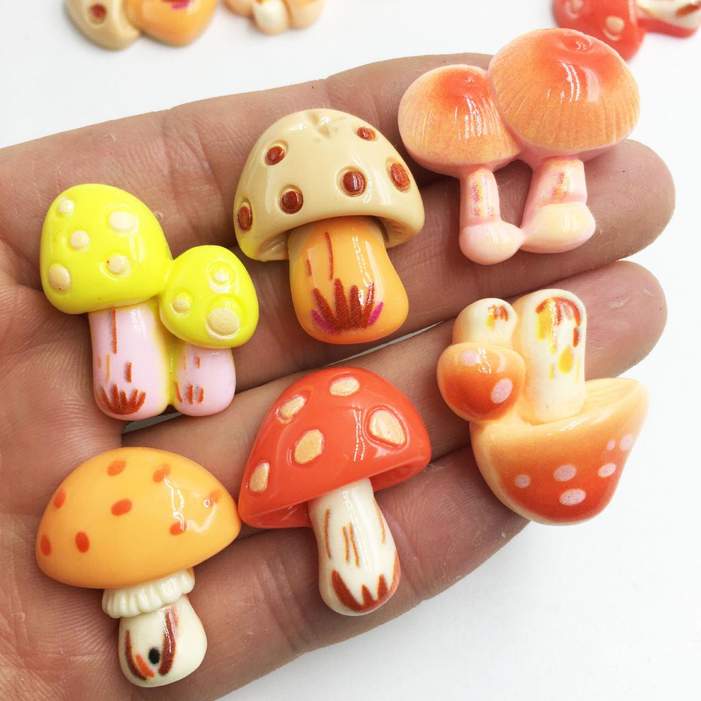 6pcs Mushroom Refrigerator Magnets Cute Fridge Locker Whiteboard Decorative Fridge Magnets Home Kitchen Office Decoration