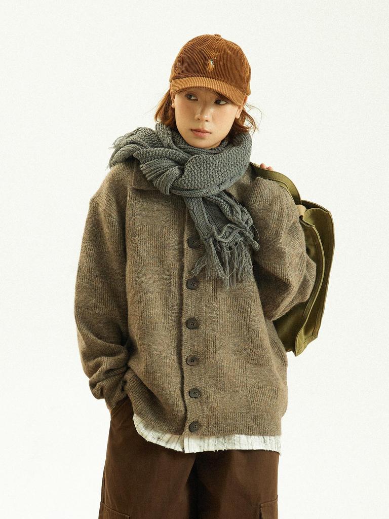 Unisex Japanese Knit Cardigan Jacket for Autumn/Winter - Heavyweight, Versatile, Loose Style