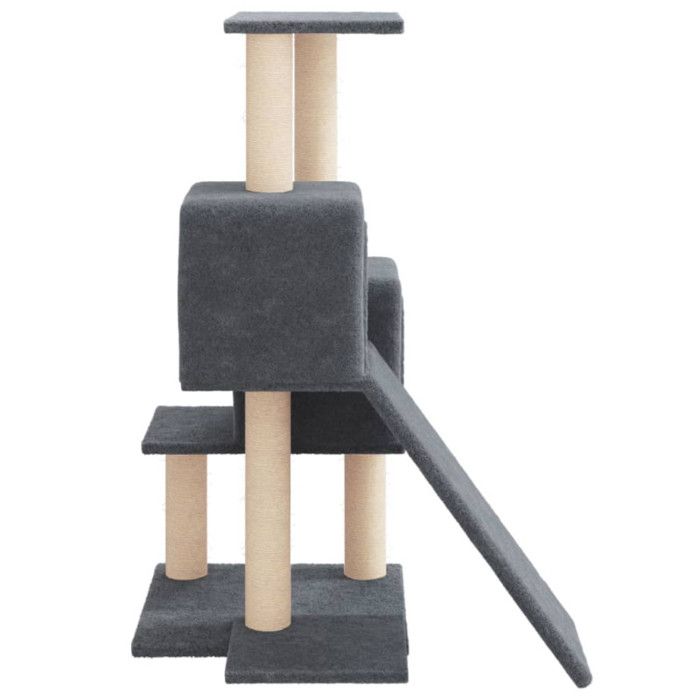VidaXL Arbre à chat avec griffoirs en sisal Gris foncé 82 cm 171779
