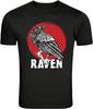 Raven Gothic Bird Red Moon Graphic T-Shirt