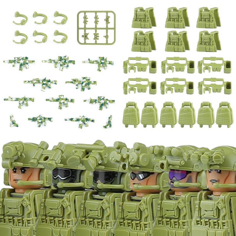 Moderne Stadt SWAT Kommando Figuren Spezialkräfte Figuren Bausteine RU UN Armee Soldat Polizei Militär Waffen Steine Spielzeug