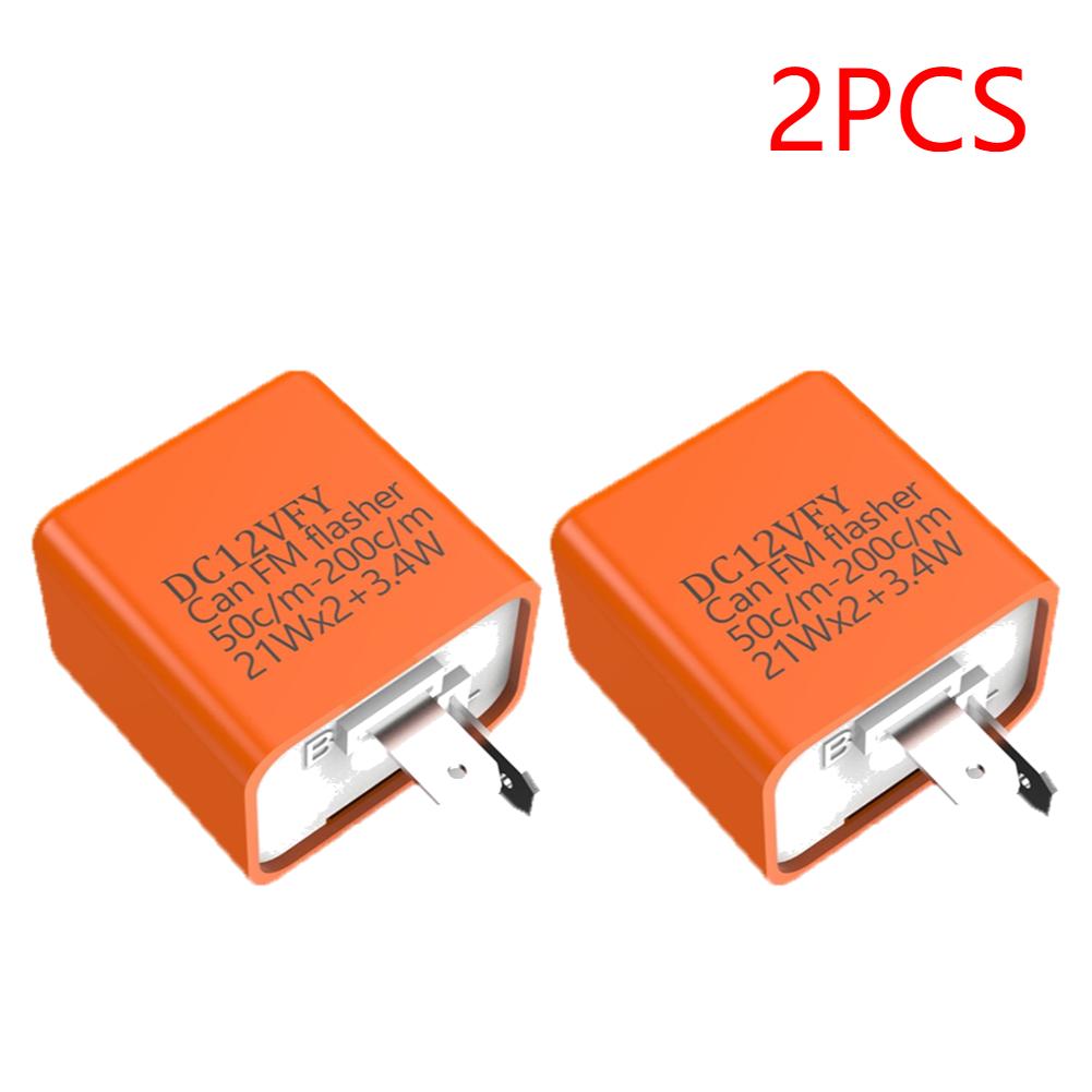 2/5/20PCS 2 Pin LED Flasher Relay 12V Adjustable Frequency Of Turn Signals Blinker Indicator Relays For Motorcycle Accessories