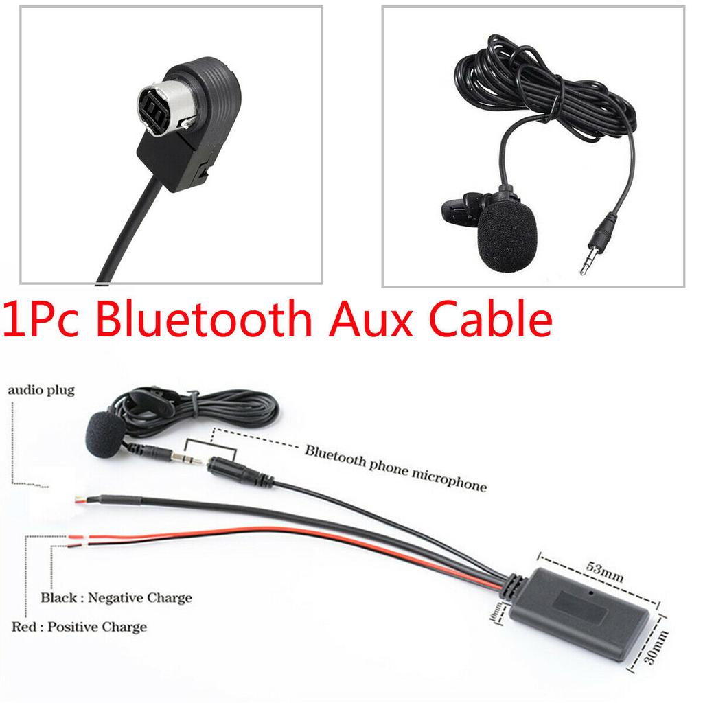 Car Bluetooth 5.0 Microphone Handsfree AUX Cable For Alpine/JVC Ai-NET KCA-121B Stereo Adapter Auto Electronics Accessories Radio Accessories 4
