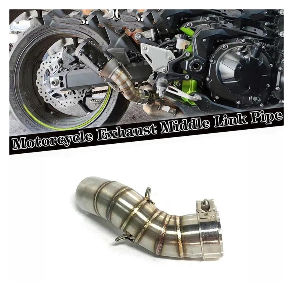 Motorcycle Exhaust Muffler Pipe Connection Z900 SE 2017-2023 Motorcycle Exhaust Middle Link Pipe Connection 51mm Motorcycle Exhaust Muffler Pipe