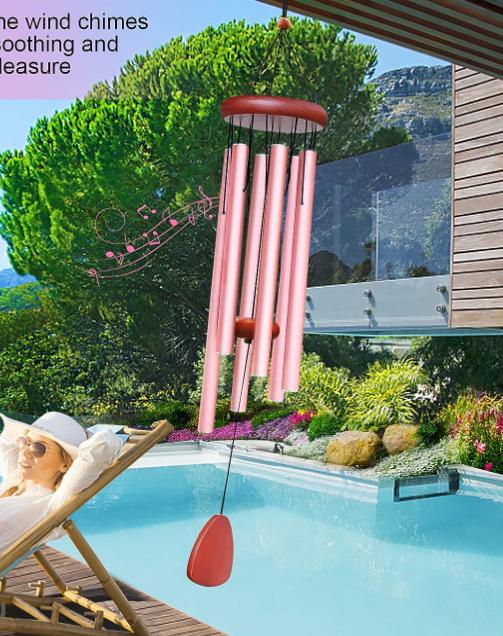 Waterproof Pine Classic Wind Spinner New Wind Chimes for Indoor Decorative Use Hanging Sound Garden Ornaments