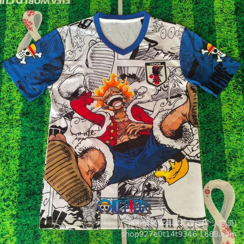 Japan National Team Soccer Jersey Anime Digital Collab Edition Mens Breathable Quick-Dry Short Sleeve Football Shirt