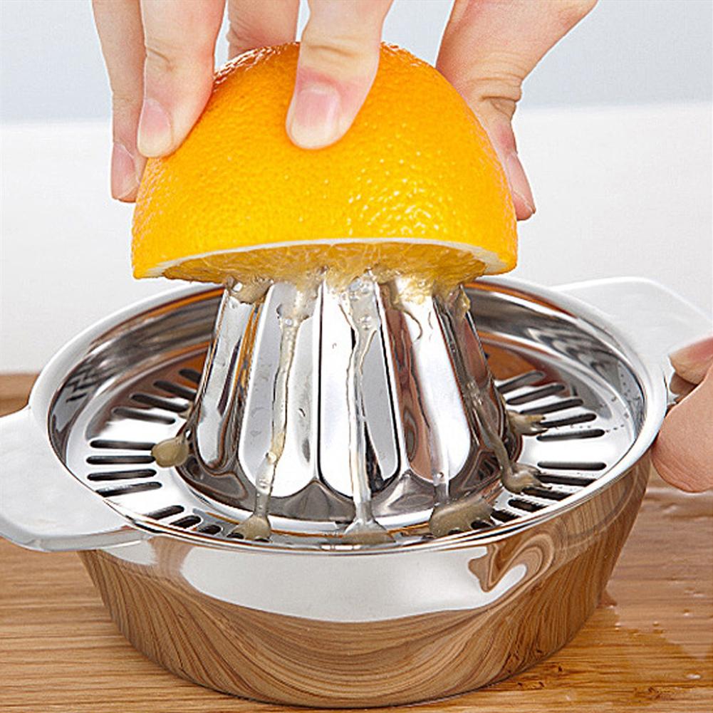 

Stainless Steel Manual Press Citrus Lemon Orange Fruit Squeezer Juicer Extractor Kitchen Supplies