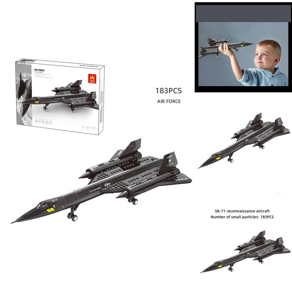 Sr-71 Blackbird Military Spy Plane Building Toy For Kids