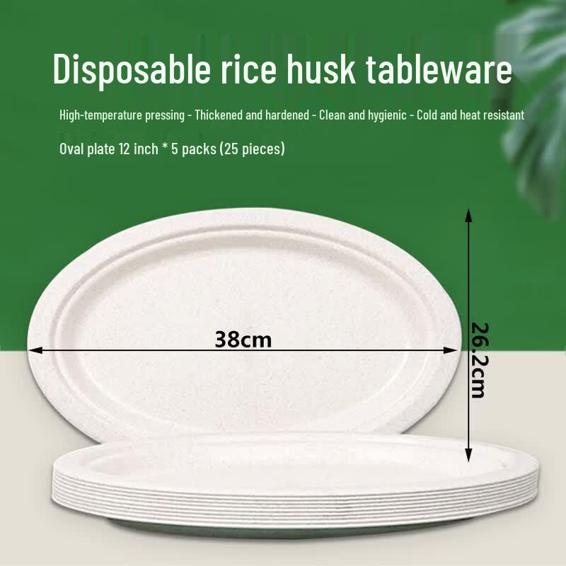 Homeglen Rice Husk Disposable Plates