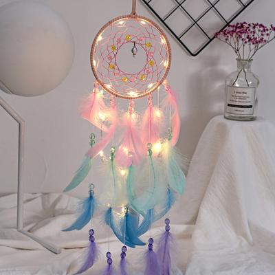 Günlük Yaşam için Hafif Güzel Hafif Dayanıklı Tüy Boncuklu 1 Takım Dreamcatcher Kolye