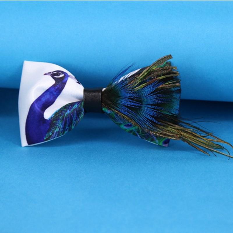 Peacock Feather Handmade Bow Tie Wedding Tuxedo Necktie Cravat Decor Accessories Peacock Feather Handmade Bow Tie Wedding Tuxedo Necktie Cravat Decor Accessories