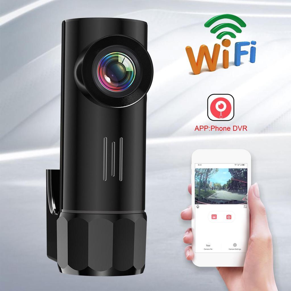 WiFi 1080P HD Dash Cam with Night Vision & Mobile Phone Connectivity
