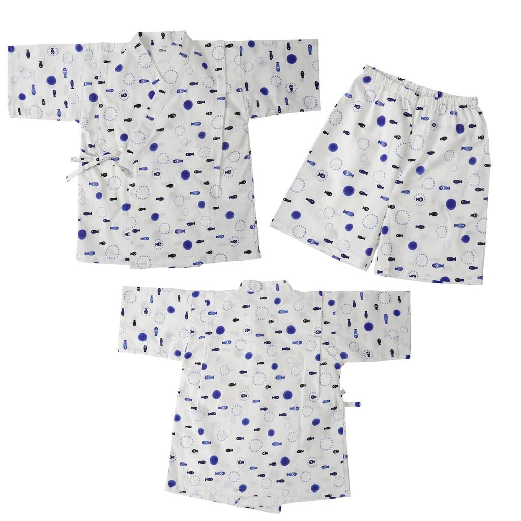 WEANXIN Jinbei Yukata Top and Bottom Sizes and Made In with Dinosaur and Fish Short Open Perfect for Summer Festivals and Fireworks and a Great Gift