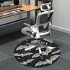 1PC Bat Night Sky Office Round Area Rug, Mat Suitable For Office, Under Office Chairs Bedroom Living Room Home Decor, Room Deco