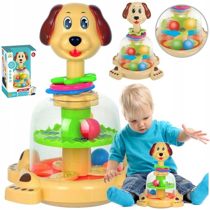SPINNING TOP for children 12m+ SPINNER spinning top COLORFUL BALLS SENSORY CAROUSEL