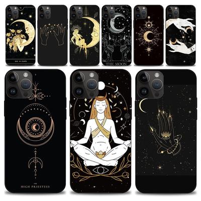 Witches Moon Tarot Mystery Totem Phone Case Iphone15 14 13 12 11 Pro Max Mini X 7 8 Soft Case
