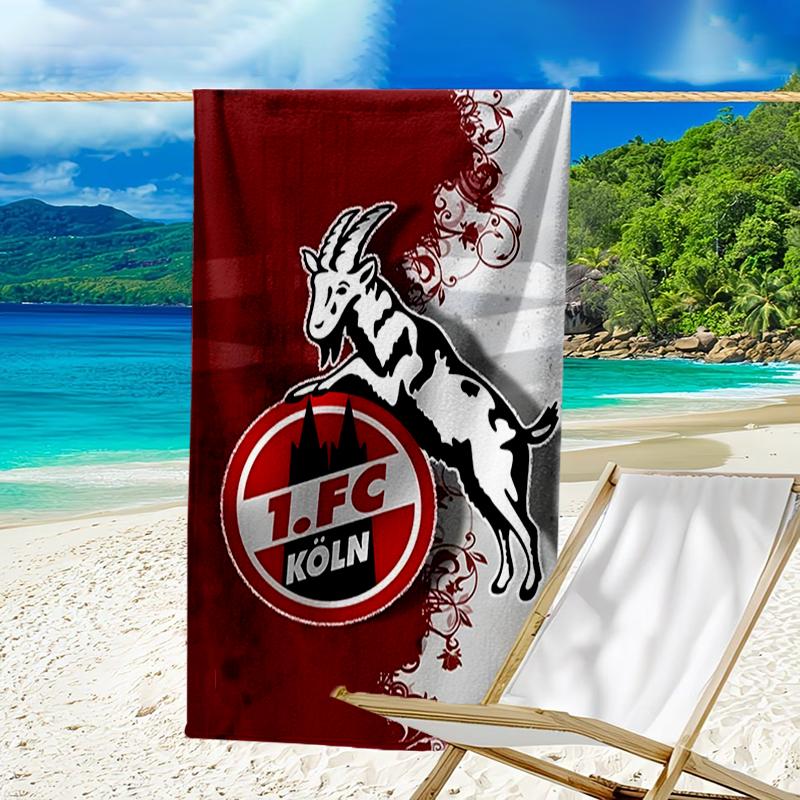 Goat Football Club Koln Beach Towel - Soft, Absorbent Microfiber, Lightweight, Ideal for The Beach, Parties, Travel, Camping Fan Gifts
